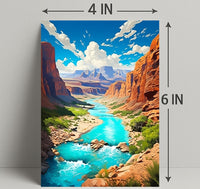 Majestic Canyon Landscape Poster