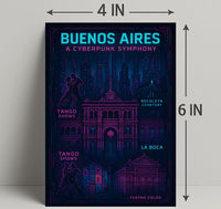 Buenos Aires A Cyberpunk Symphony Poster PosterGoat