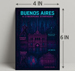 Buenos Aires A Cyberpunk Symphony Poster PosterGoat