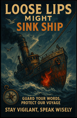 Loose Lips Might Sink Ships Poster