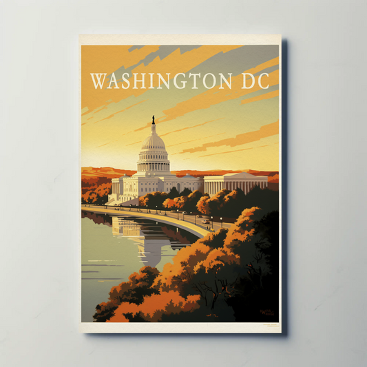 Washington Capitol Sunset Drive