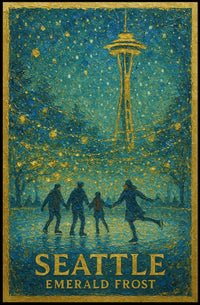 Seattle Emerald Frost Poster