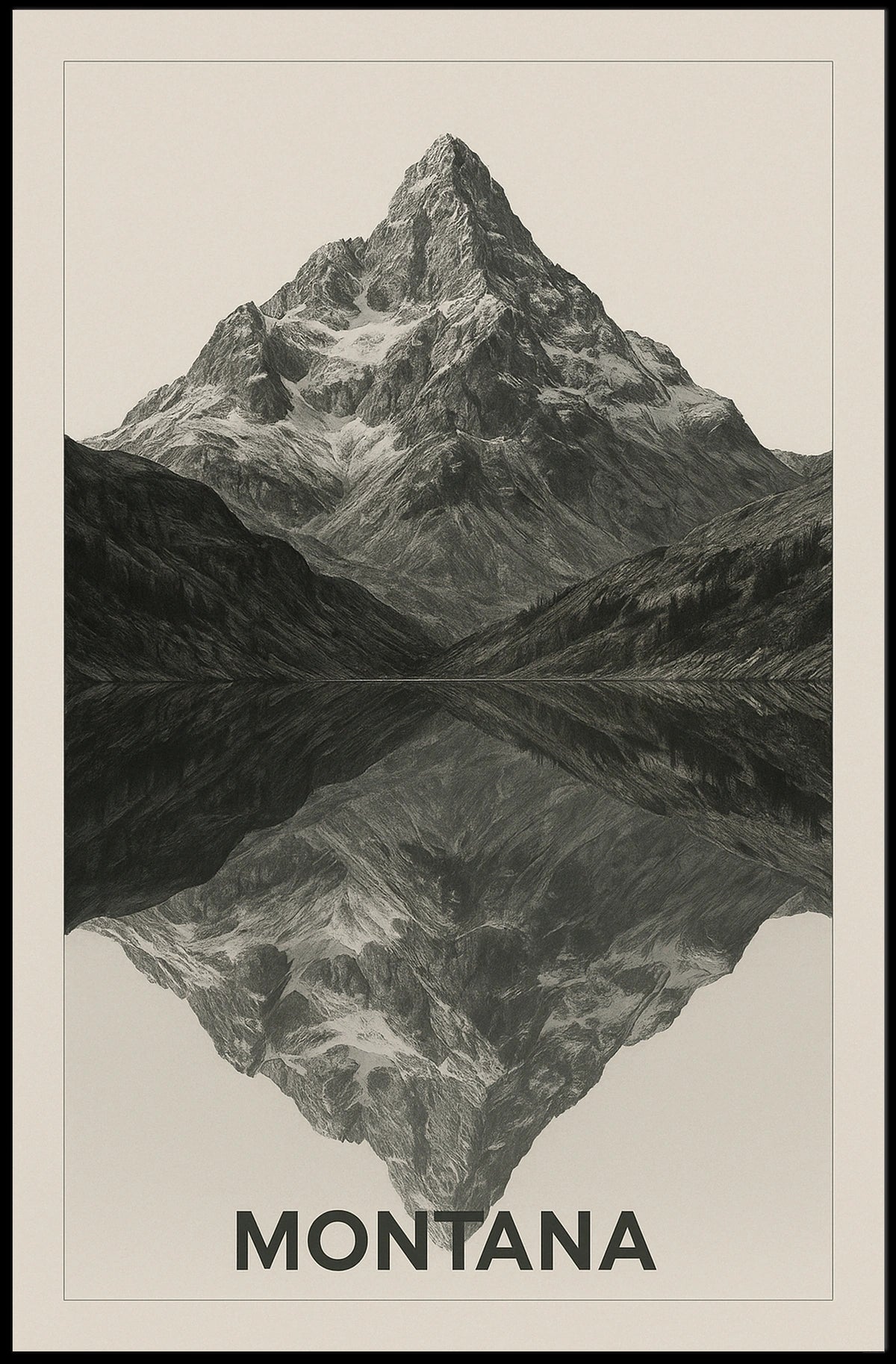 Montana Mountain Reflections Poster