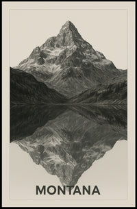 Montana Mountain Reflections Poster