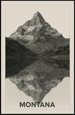 Montana Mountain Reflections Poster