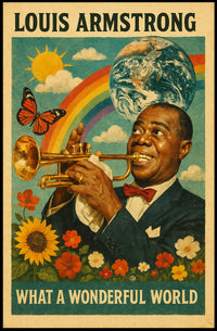Louis Armstrong What a Wonderful World Poster