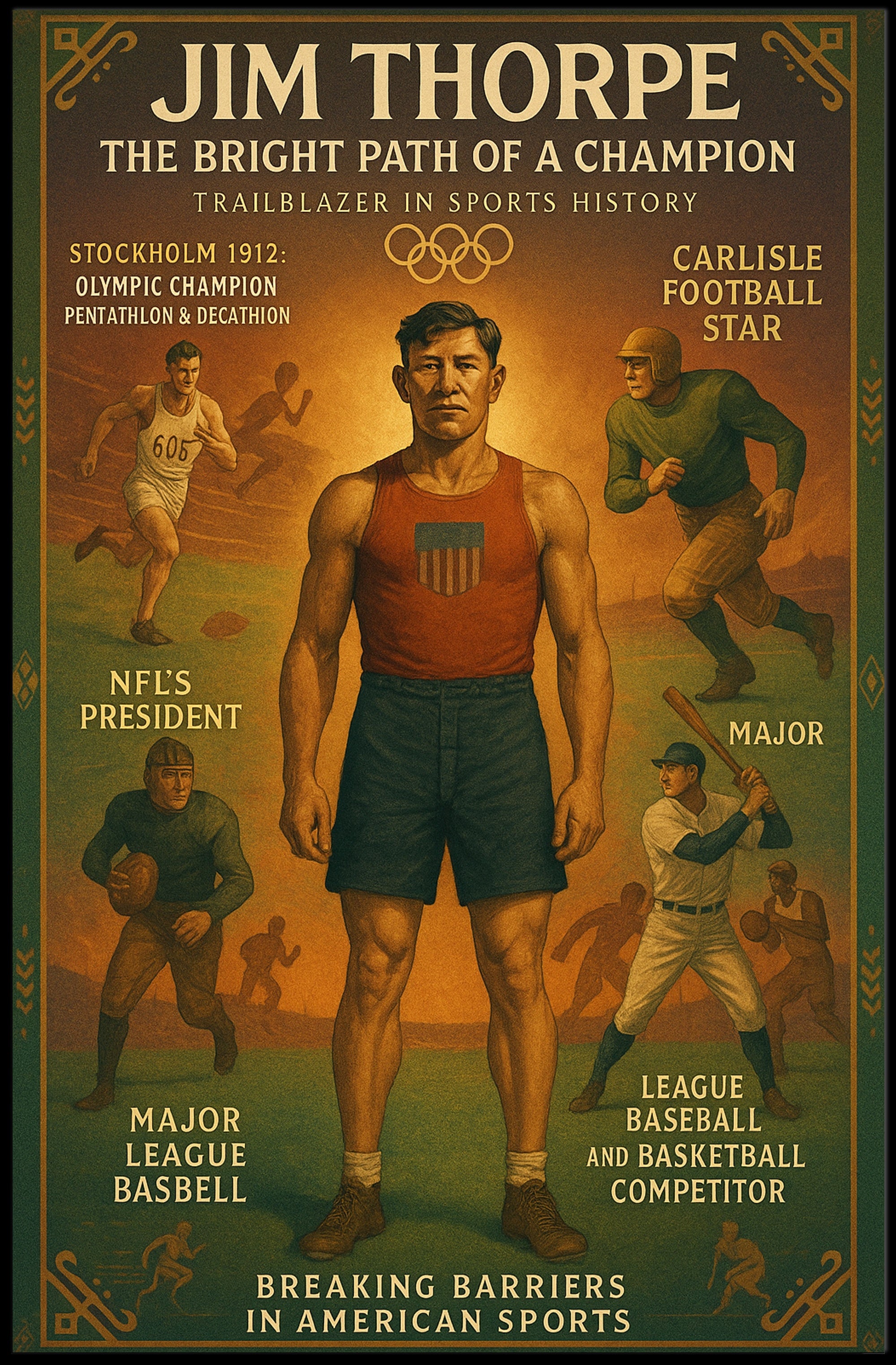 Jim Thorpe: The Bright Path of a Champion Poster
