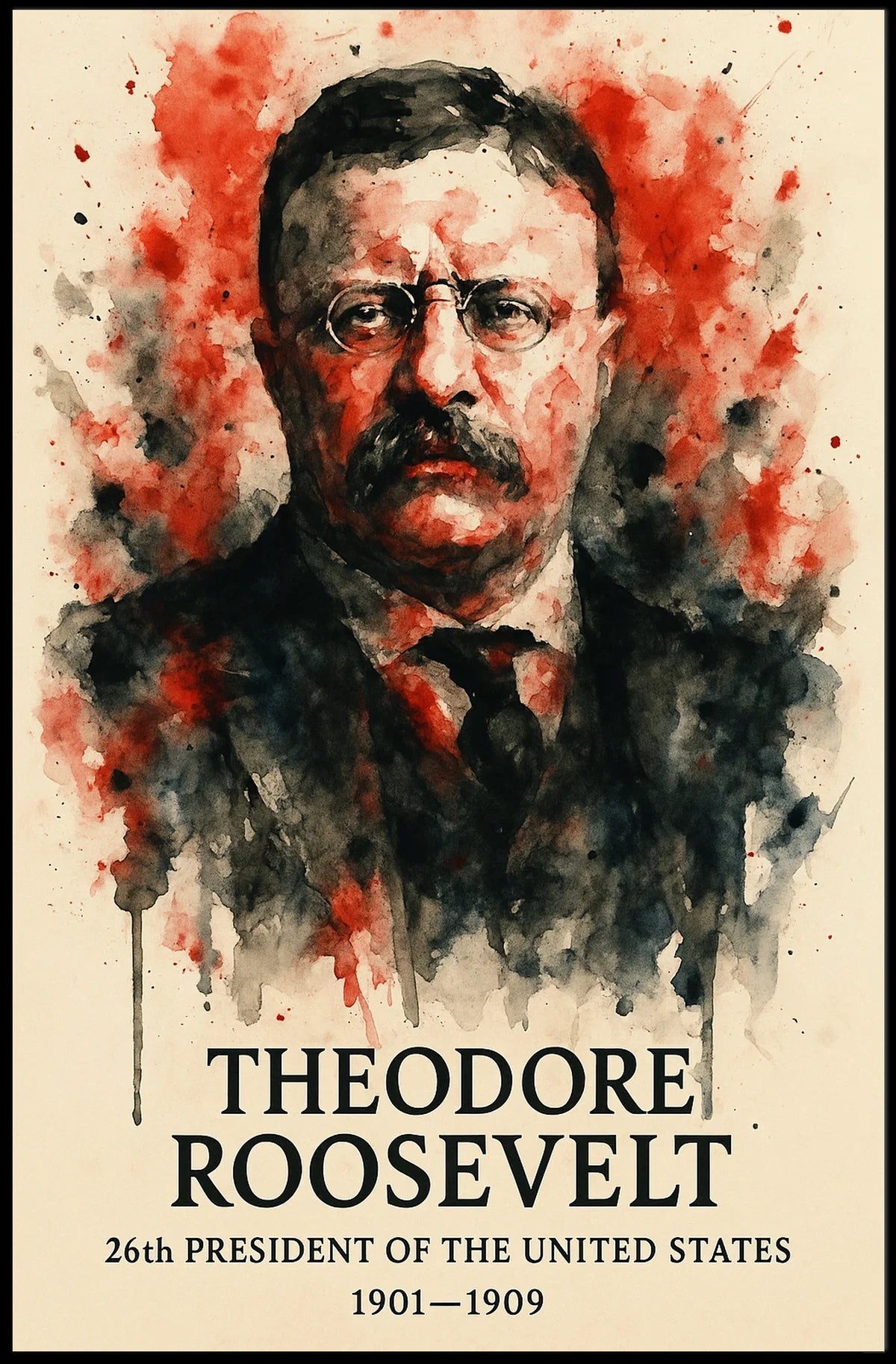 Theodore Roosevelt Brilliance: Immersive Historical Presidential Poster