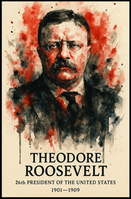 Theodore Roosevelt Brilliance: Immersive Historical Presidential Poster