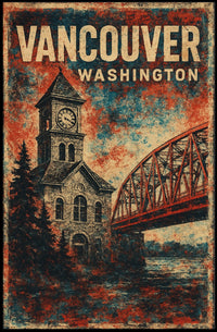 Vancouver, Washington Vintage Vintage Poster