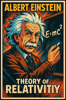 Einstein Relativity Iconic Scientific Narrative Inspiring Curious Minds Wall Art Decor Poster