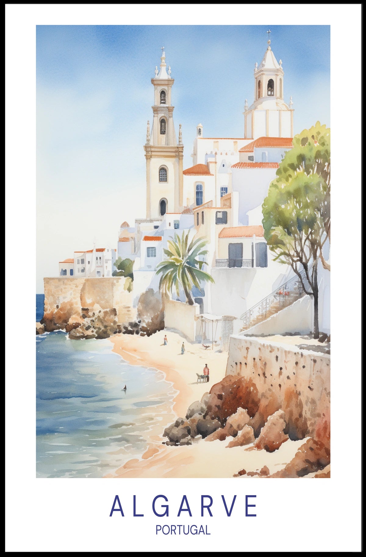 Algarve, Portugal Coastal Charm Poster