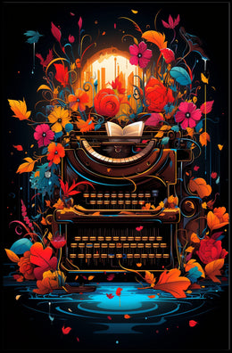 Floral Symphony of Creativity Poster