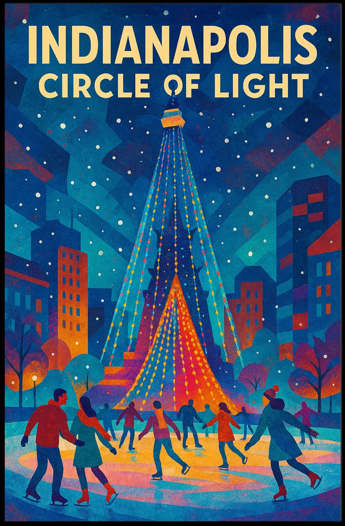 Indianapolis Circle Of Light Poster