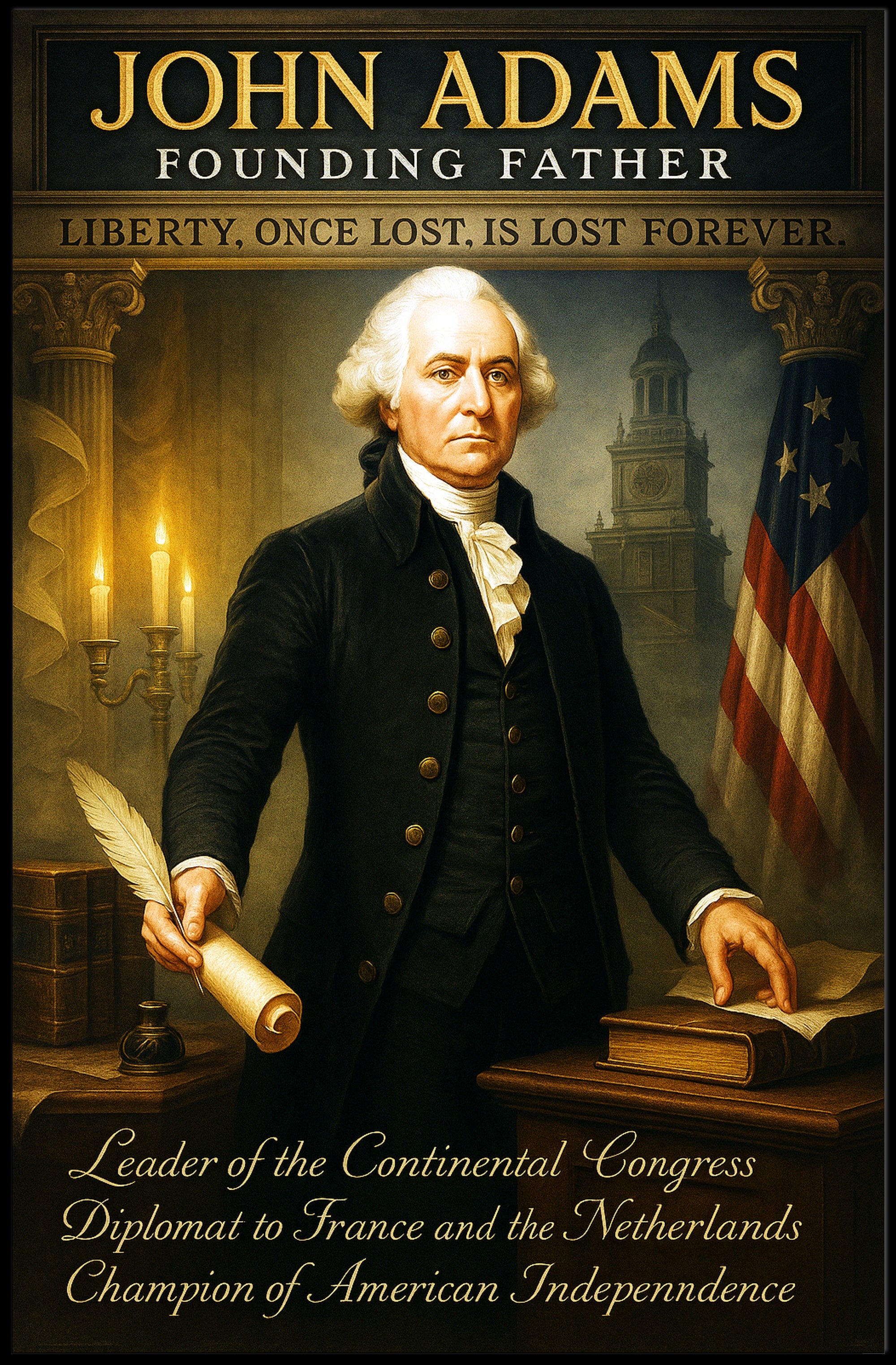 John Adams Founding Father Poster PosterGoat