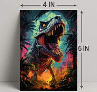 Roaring Prehistoric Majesty Poster PosterGoat