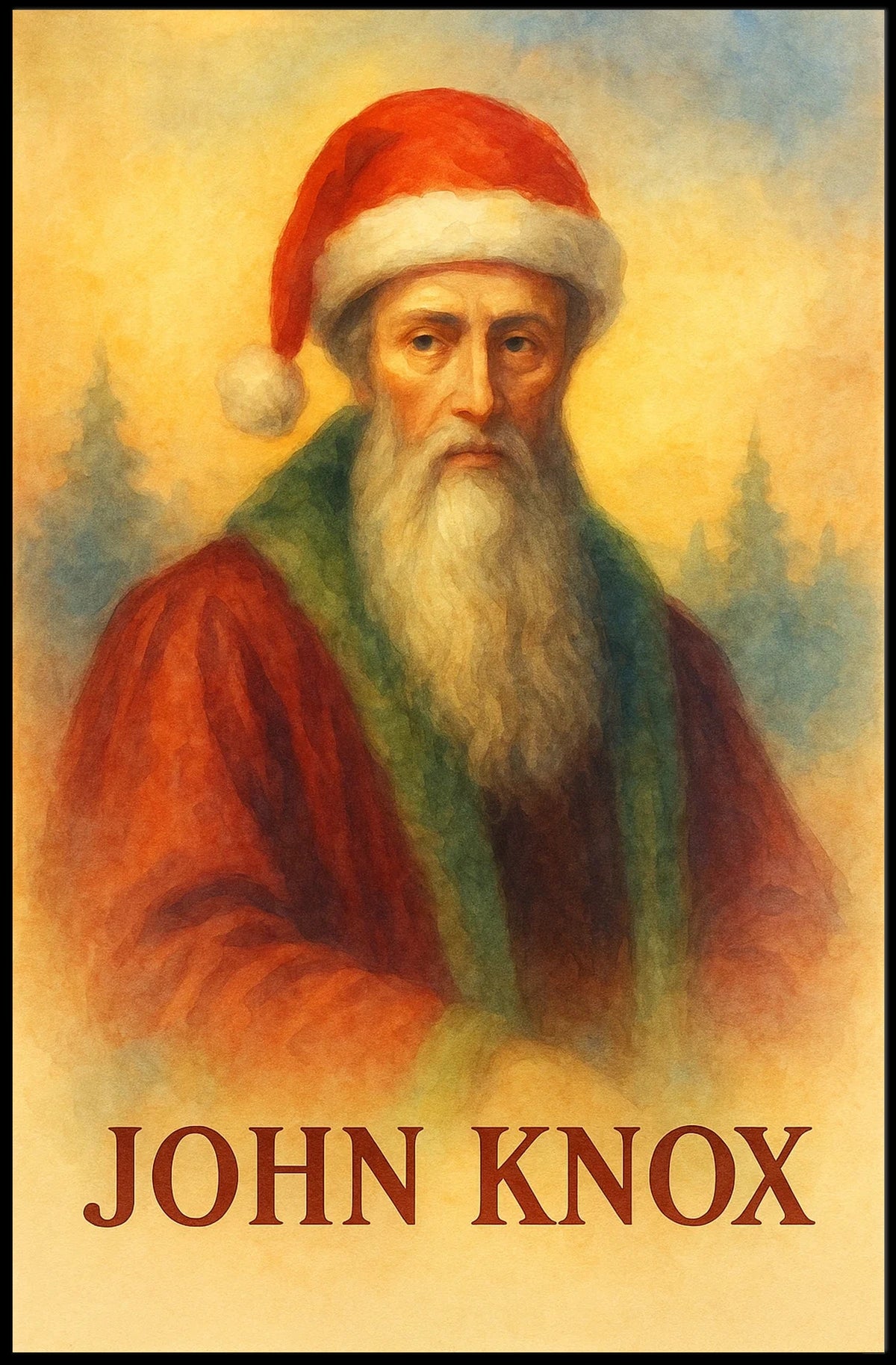 John Knox Santa Claus Parody Historical Poster