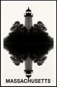 Massachusetts Lighthouse Reflection Poster