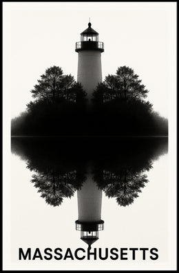 Massachusetts Lighthouse Reflection Poster