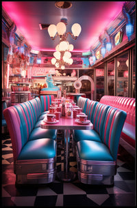 Retro Diner Vibes Retro Poster