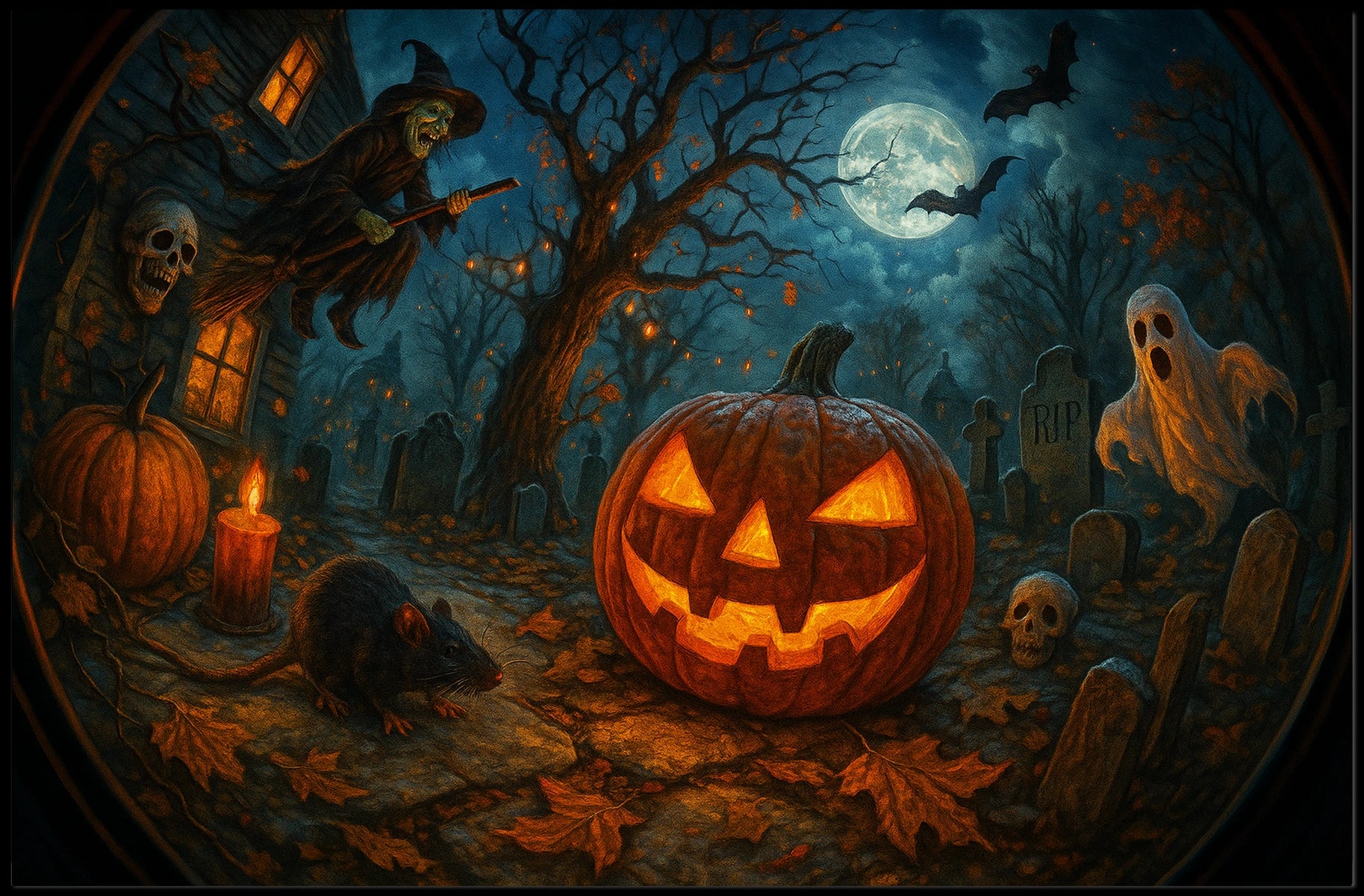 Halloween Urban Night Gothic Poster