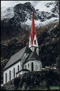 Alpine Church In Winter Poster