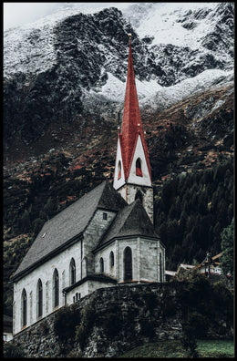 Alpine Church In Winter Poster