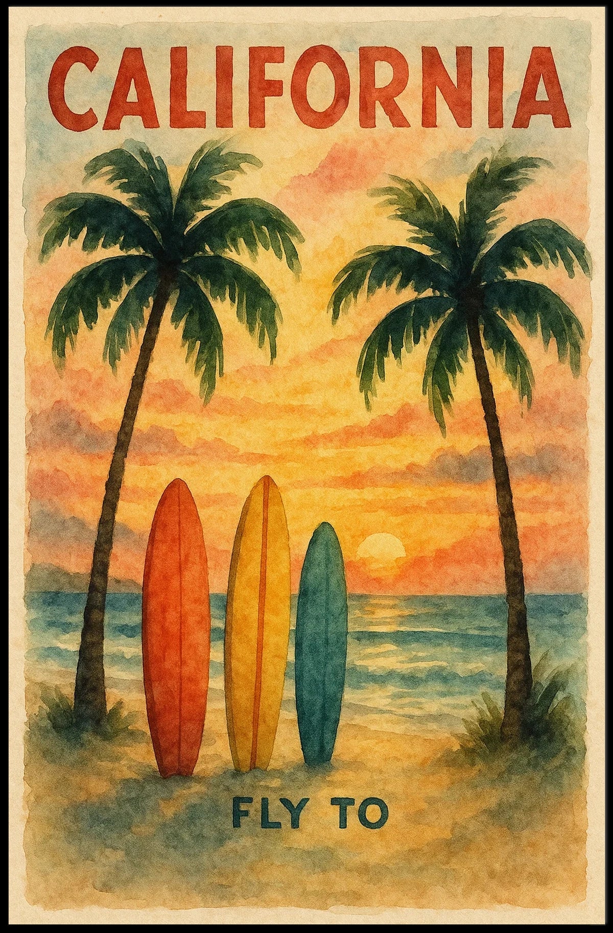 Fly to California Poster