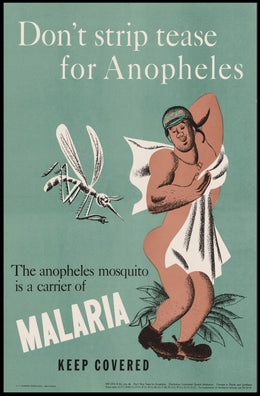 Malaria Prevention Humor: Vintage Educational Poster PosterGoat