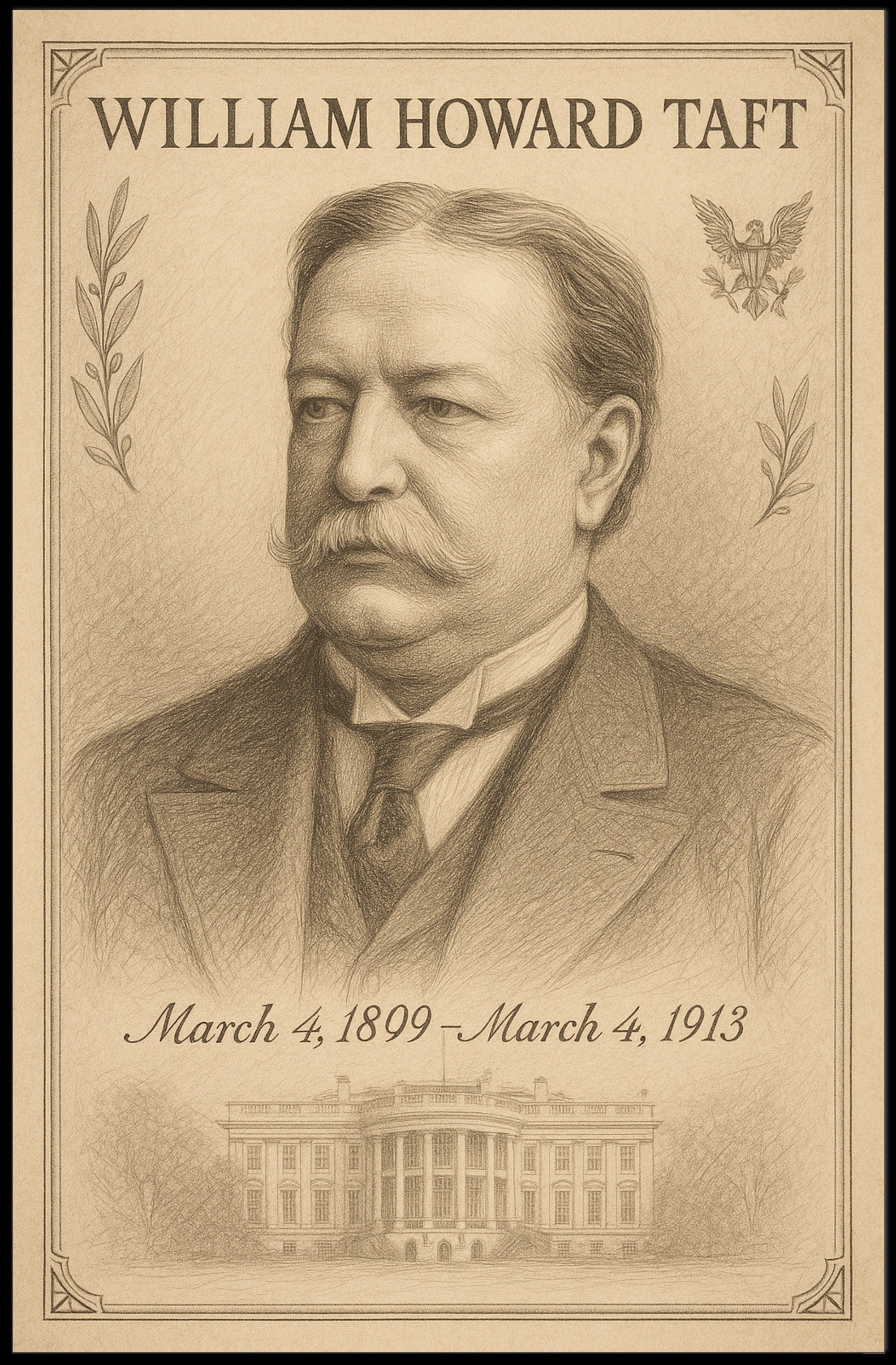 William Howard Taft Presidential Portrait Poster