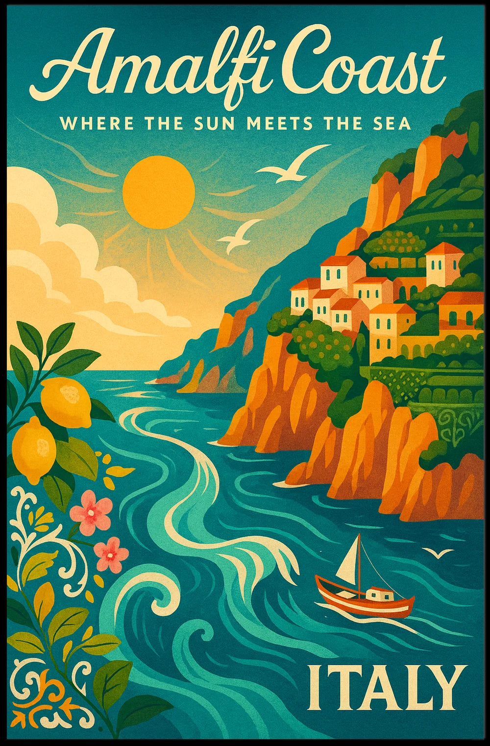 Vintage Art Deco Automobile Poster