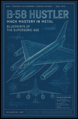 B-58 Hustler Mach Mastery in Metal Poster