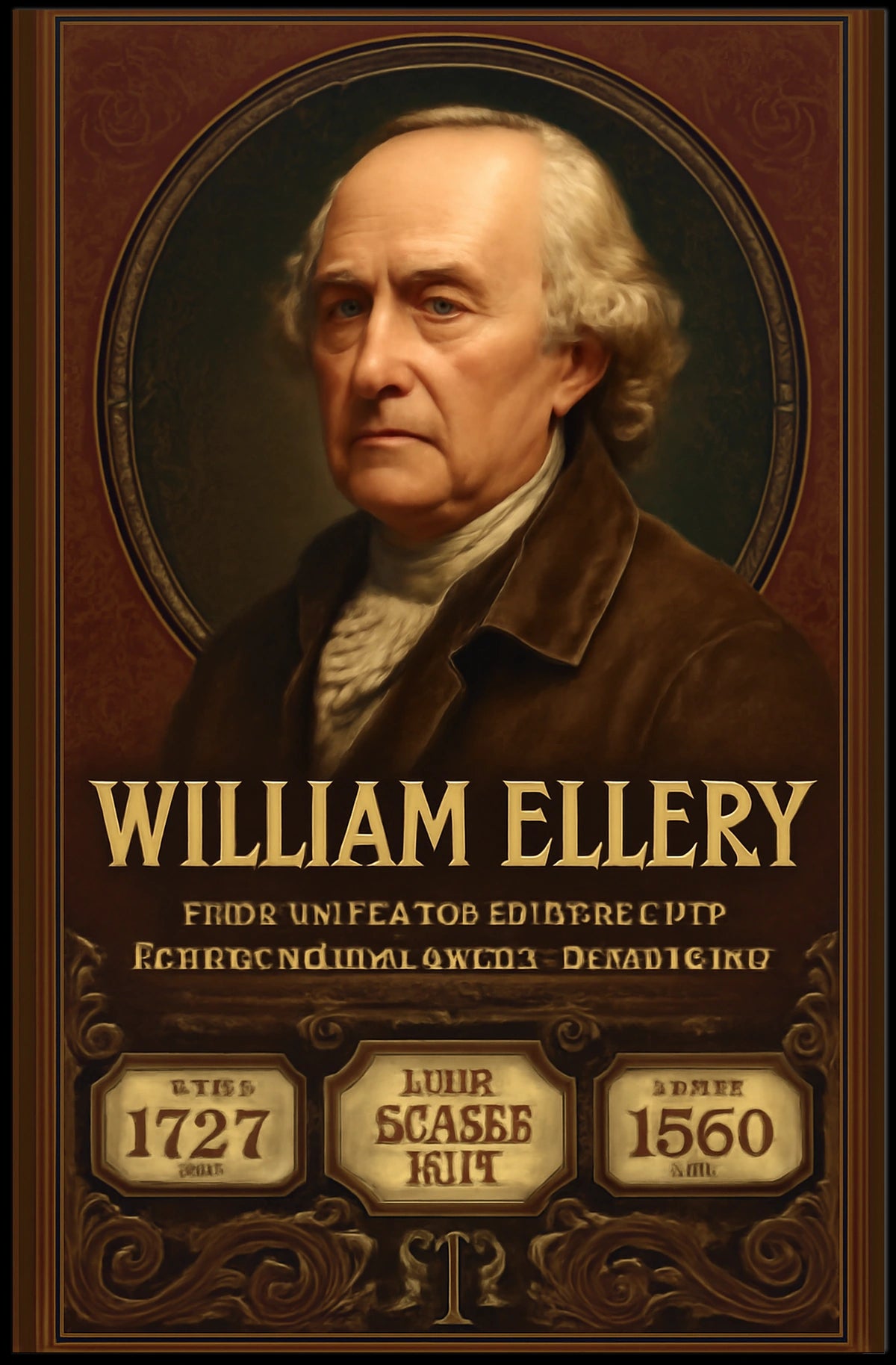 William Ellery Historical Figure Portrait Poster