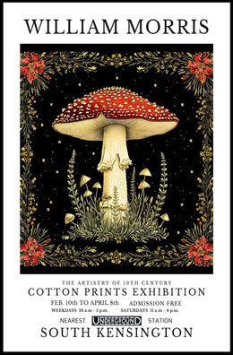 William Morris Cotton Prints Exhibition Poster