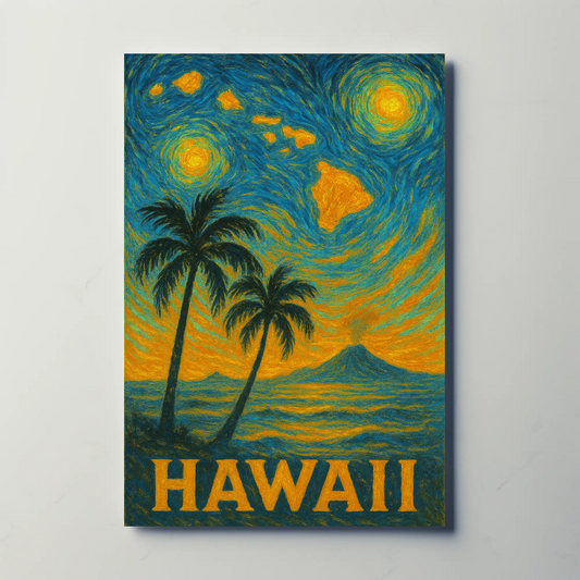 Hawaii Starry Night Poster
