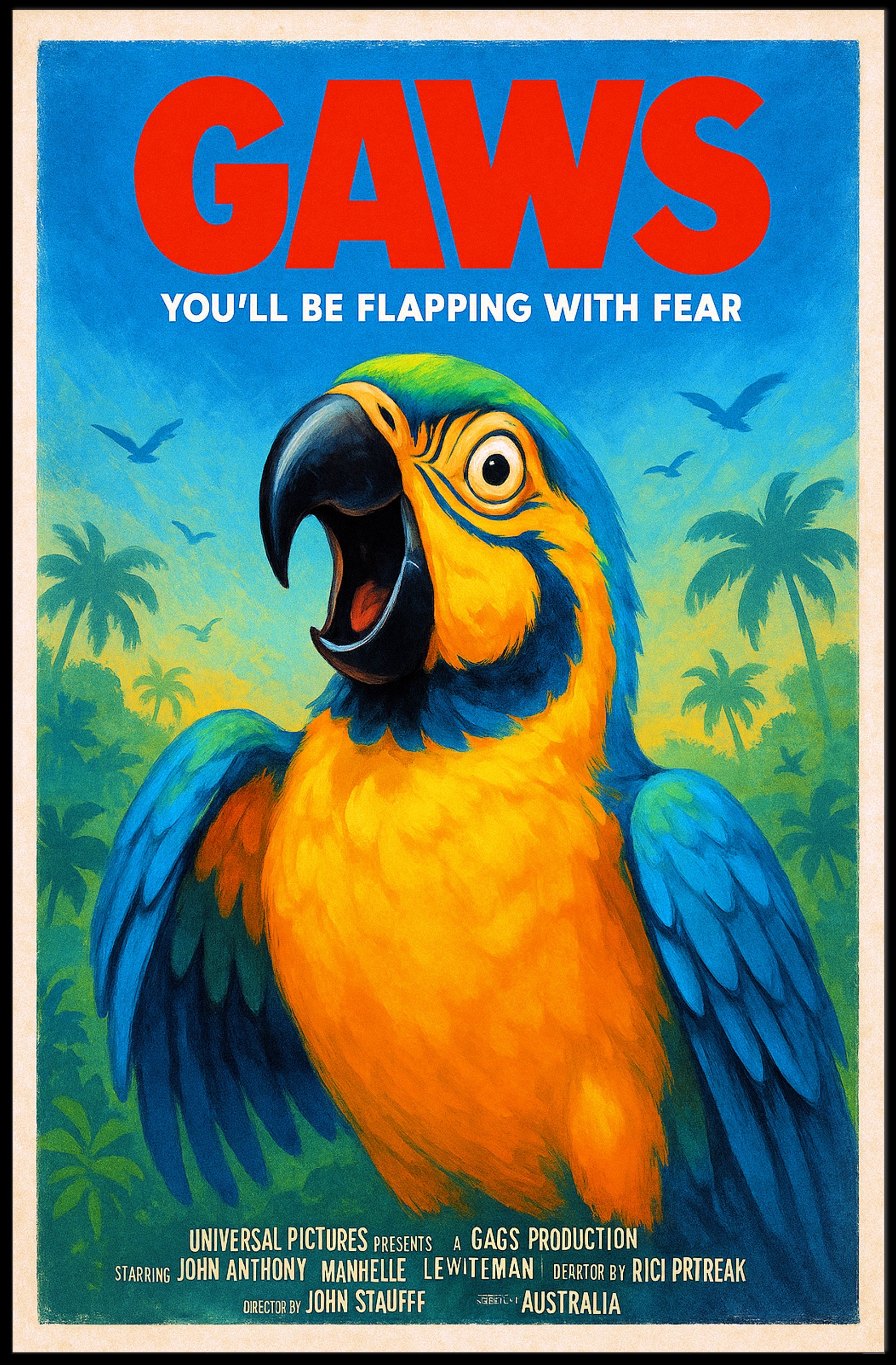 Gaws  Youll Be Flapping with Fear Poster PosterGoat