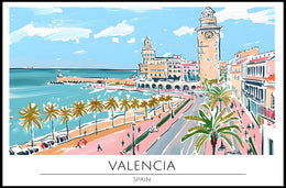 Valencia Coastal View Poster PosterGoat