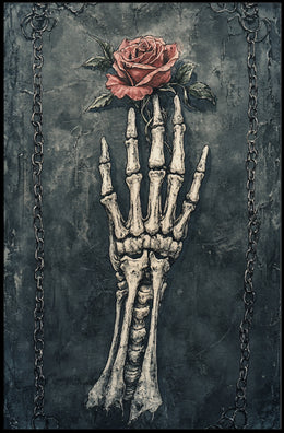 Skeleton And Rose Poster