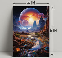 Cosmic Landscape Fantasy Poster PosterGoat