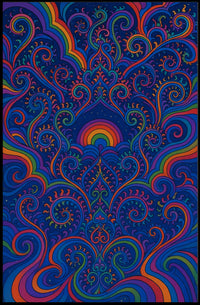 Psychedelic Swirling Patterns Retro Abstract Artistic Poster