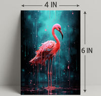 Vivid Flamingo Art Poster