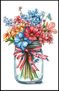 sketch of a mason jar Poster