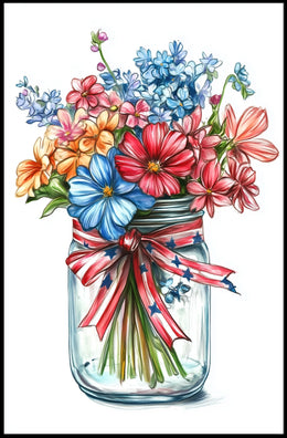 sketch of a mason jar Poster