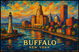 Buffalo, New York A Vibrant Cityscape Poster