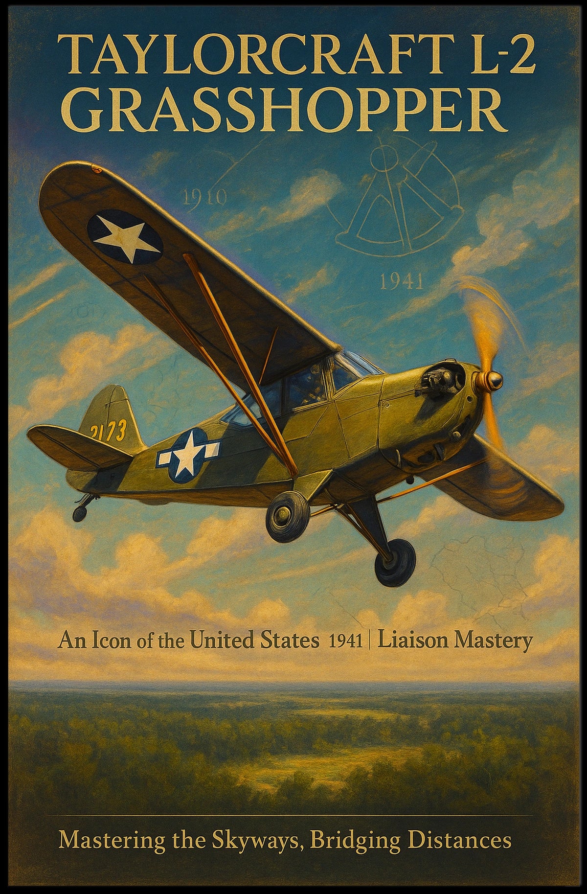 Taylorcraft L2 Grasshopper Poster