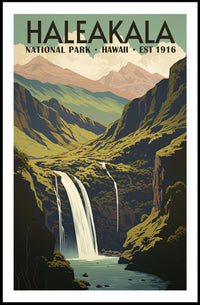 Haleakala National Park Scenic Poster Hawaii Wall Art