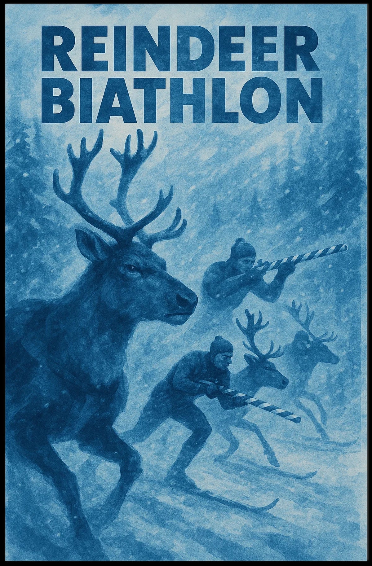 Reindeer Biathlon Adventure Poster