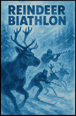 Reindeer Biathlon Adventure Poster