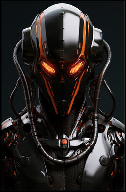 Futuristic Cyborg Sentinel Poster PosterGoat