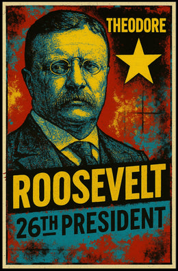 Theodore Roosevelt 26th President of the United States Graffiti Pop Art Poster